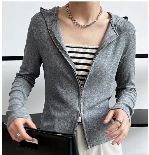 Urban Ribbed Zip Hoodie by CK Designs
