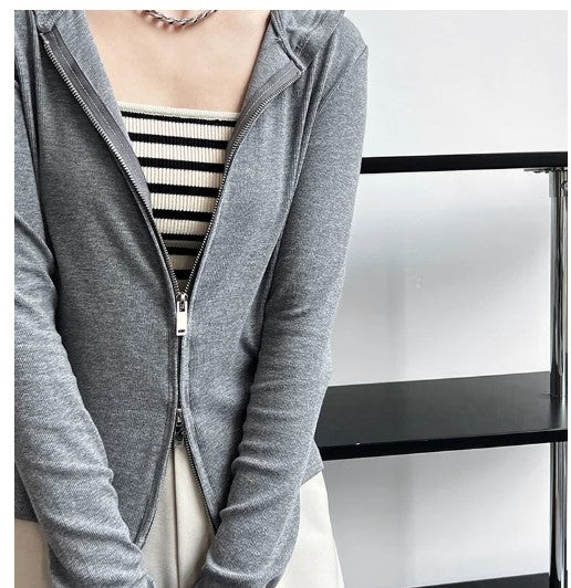 Urban Ribbed Zip Hoodie by CK Designs