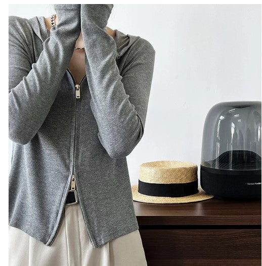 Urban Ribbed Zip Hoodie by CK Designs