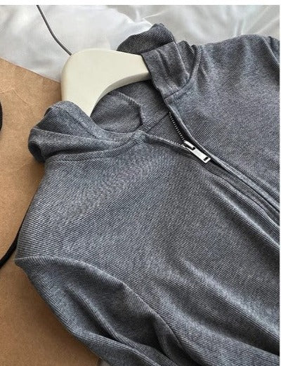 Urban Ribbed Zip Hoodie by CK Designs