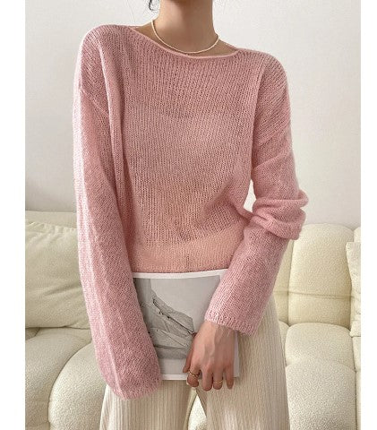 Urban Open Knit Mohair Blend Sweater by CK Designs