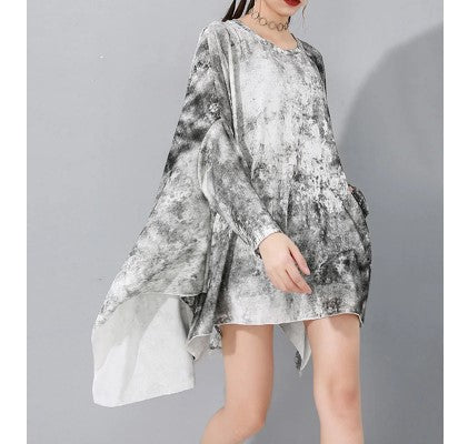 Urban Galaxy Swirl Black & White Top by CK Designs