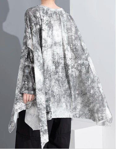 Urban Galaxy Swirl Black & White Top by CK Designs