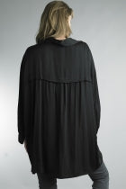 Tempo Paris Sateen Oversized Long Sleeve Blouse