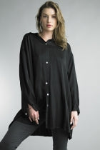 Tempo Paris Sateen Oversized Long Sleeve Blouse