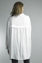 Tempo Paris Sateen Oversized Long Sleeve Blouse