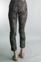 Tempo Paris Mixed Animal Print Reversible Pants Black