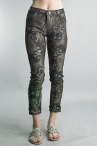 Tempo Paris Mixed Animal Print Reversible Pants Black