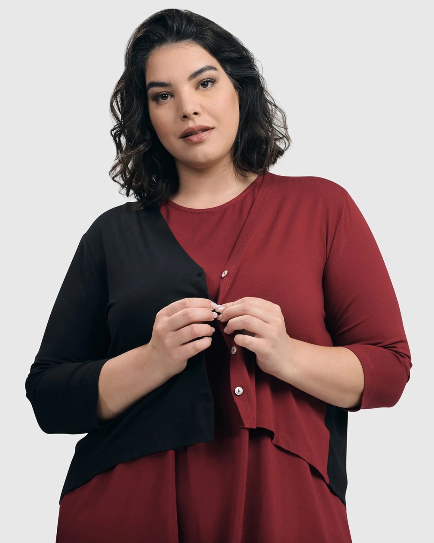 Essential Crop Cardigan Jacket, Plum by Alembika