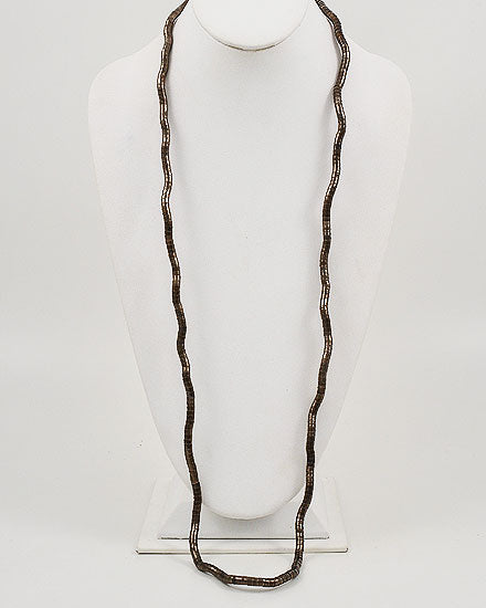 Gooseneck Long Necklace 5mm Black Oxidized Tone Finish