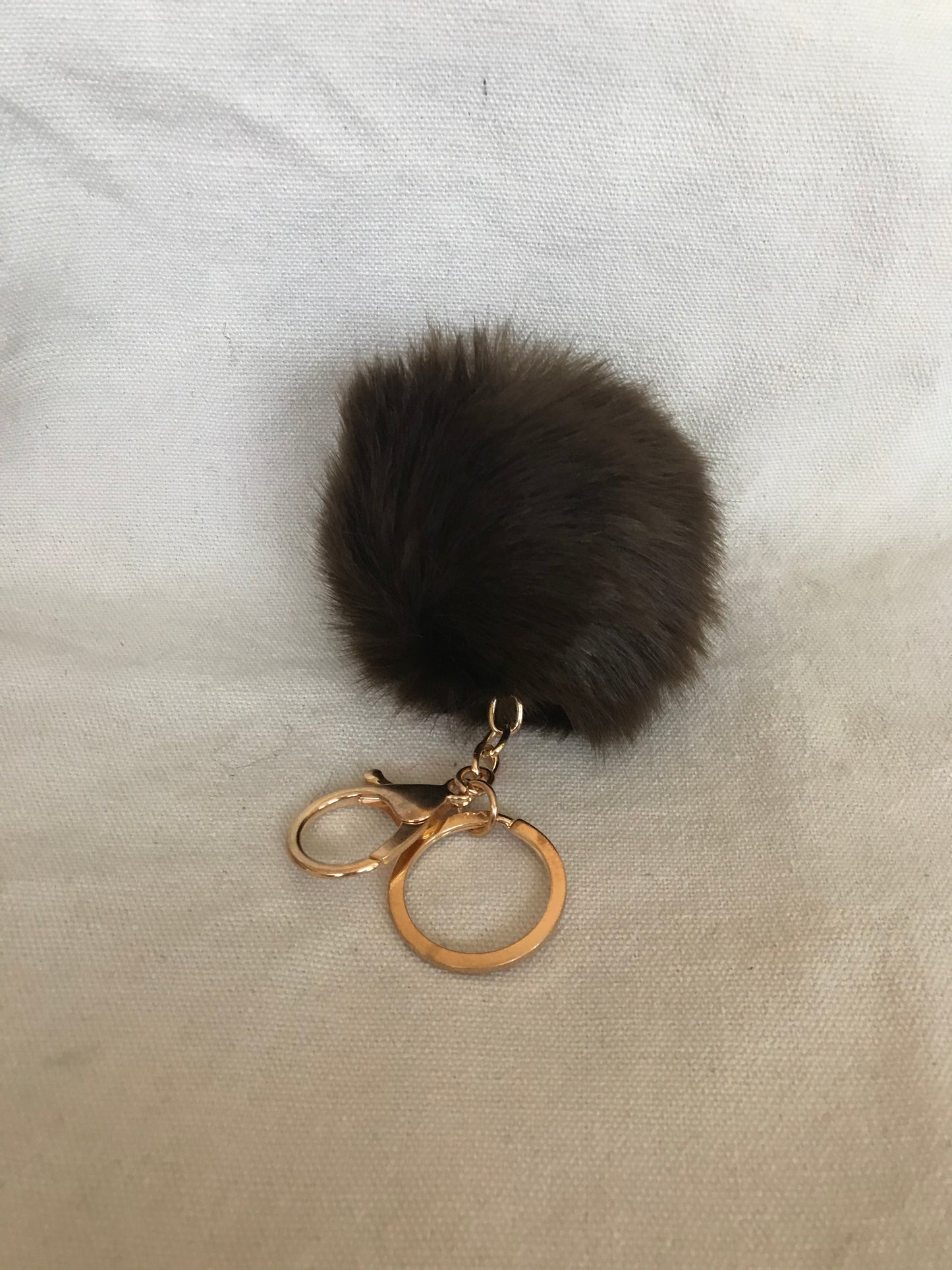 Faux Fur Pom Pom Keychains