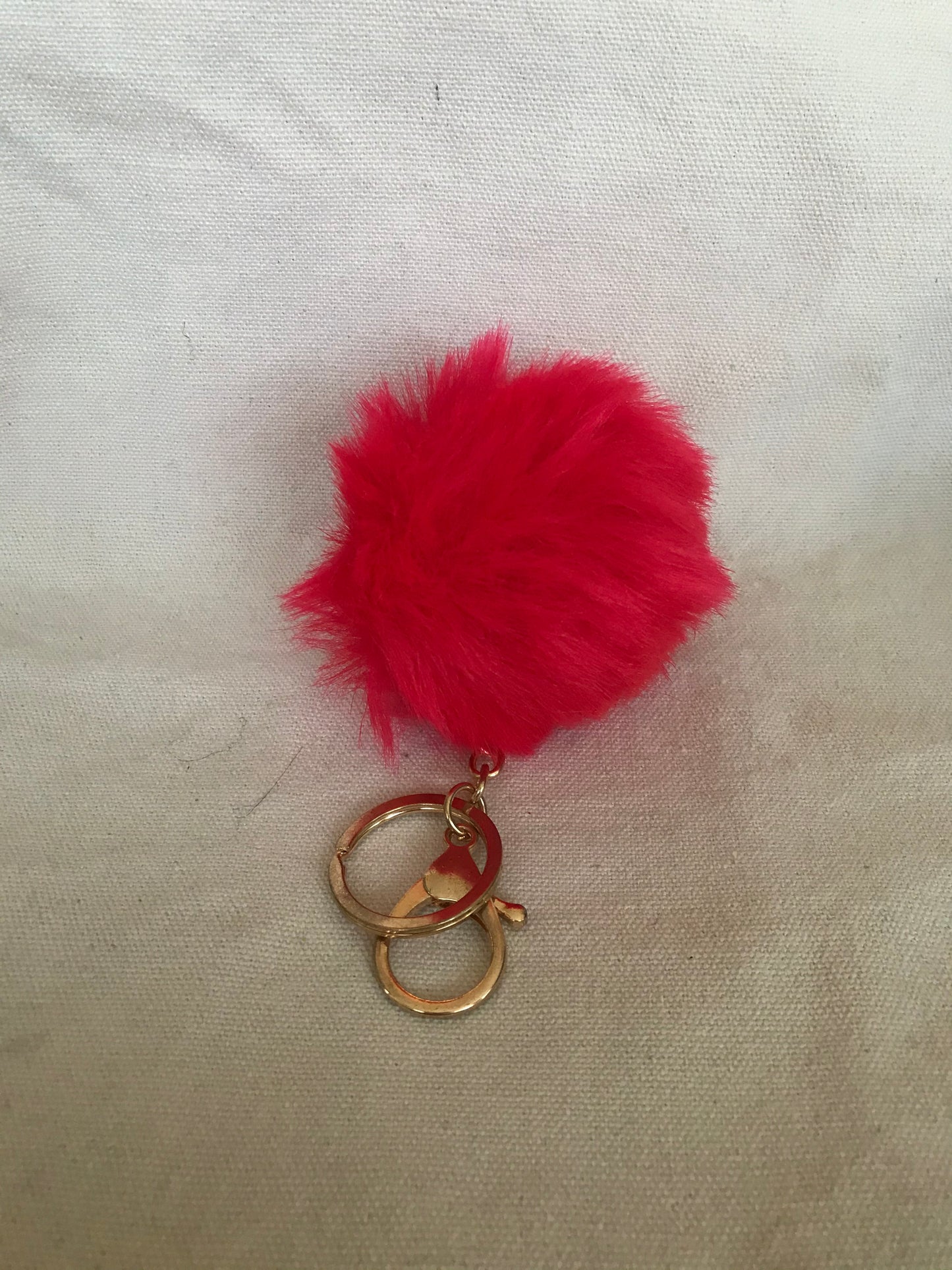 Faux Fur Pom Pom Keychains