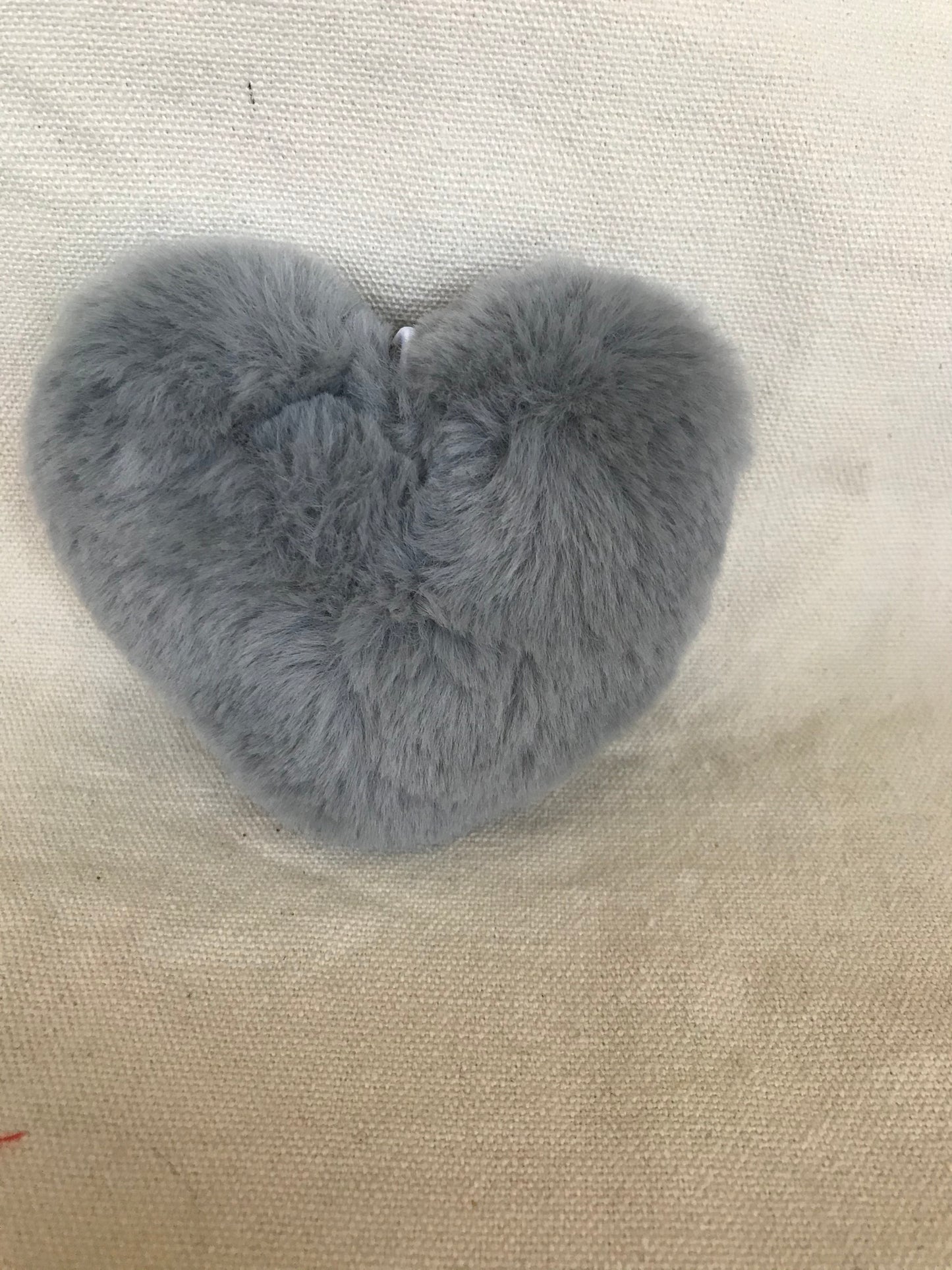 Heart Pom Pom Plush Keychains