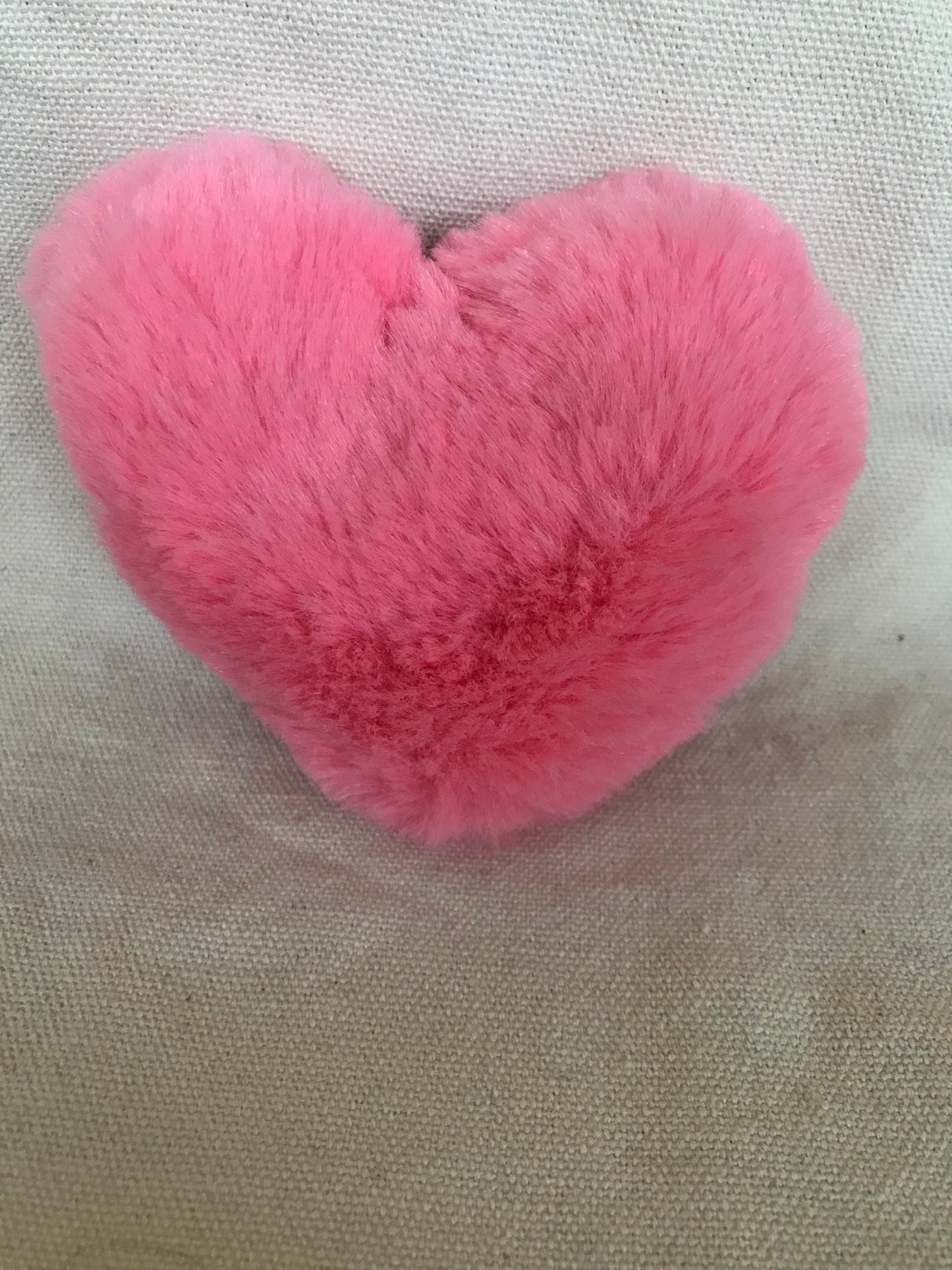 Heart Pom Pom Plush Keychains