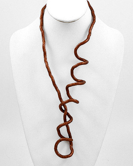 Gooseneck Long Necklace 5mm Copper Tone Finish