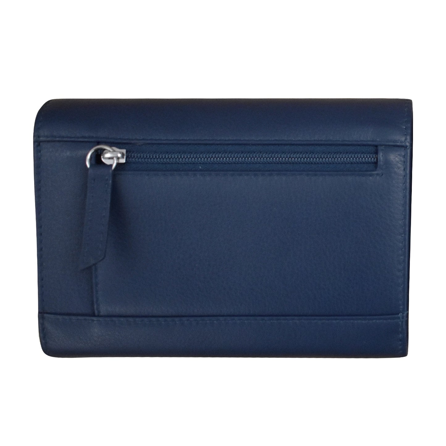 Leather French Wallet Navy