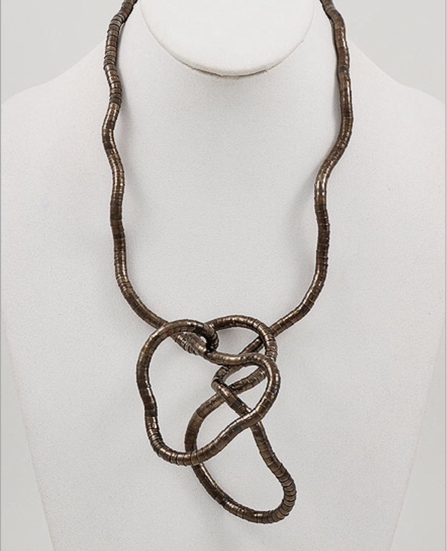 Gooseneck Necklace 5mm Hematite
