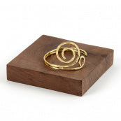 Hammered Dalia Metal Cuff Bracelet Gold Plated