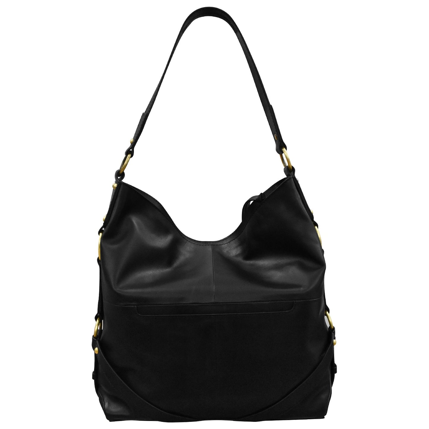 Leather Suffolk Large Hobo Black/Black