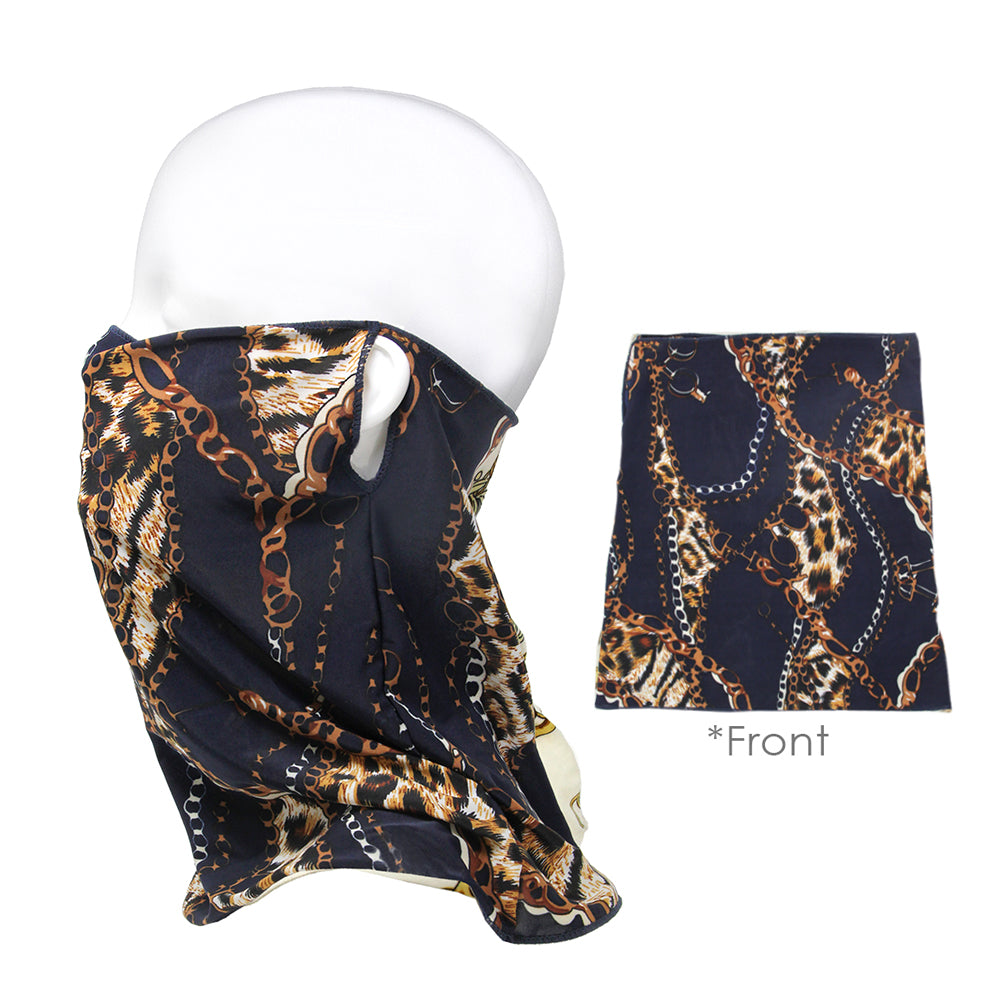 Fashion Chain Print Seamless Tube Scarf Face Mask