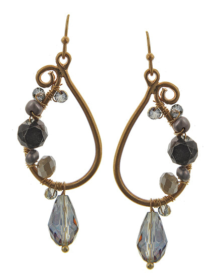 Multi-Color Glass Dangle Earring
