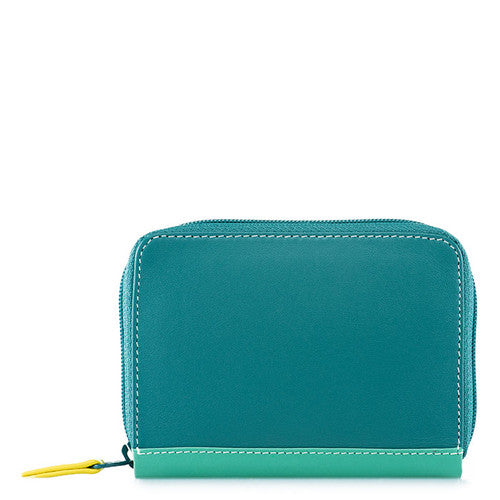 Zip Around Fan C/C Holder Wallet Leather - Mint