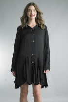 Tempo Paris Long Sleeve Flutter Dress Silk
