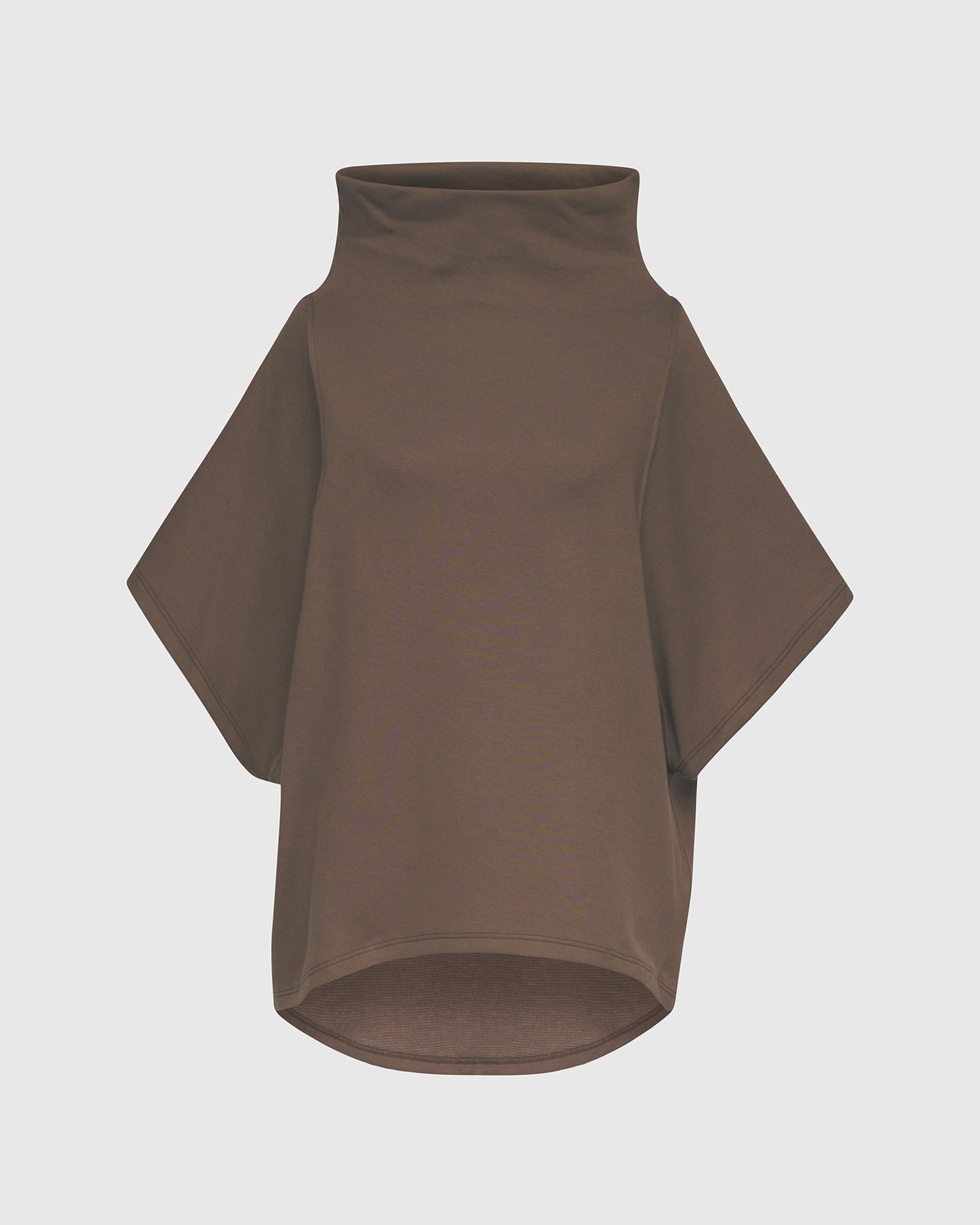 Urban Boxy Cowlneck Top, Coffee by Alembika