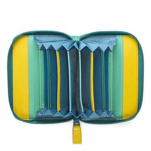 Zip Around Fan C/C Holder Wallet Leather - Mint