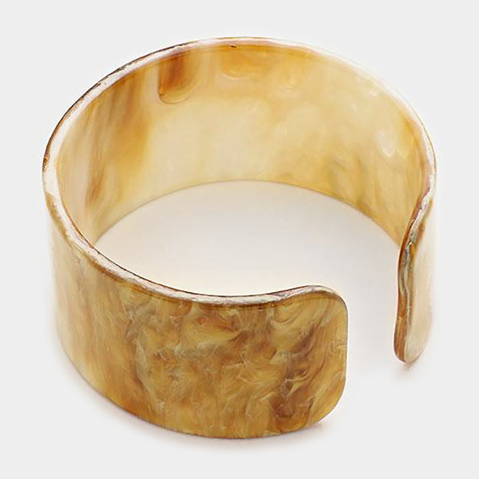 Marbled Celluloid Acetate Cuff Bracelet