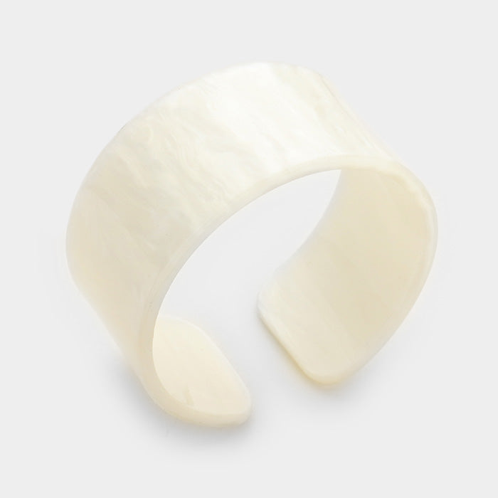 Marbled Celluloid Acetate Cuff Bracelet