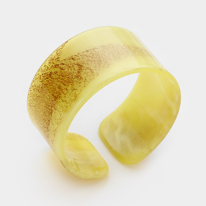 Marbled Celluloid Acetate Cuff Bracelet
