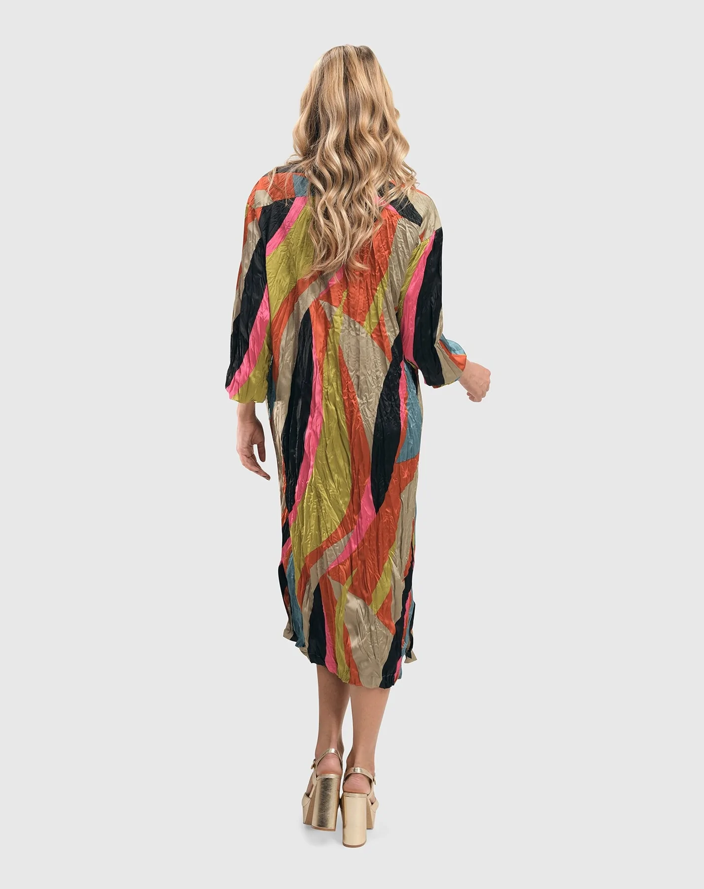 ABSTRACT CRINKLE SHIRTDRESS by Alembika