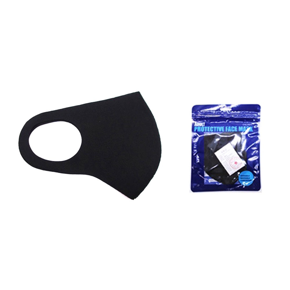 Solid Black Fashion Face Mask