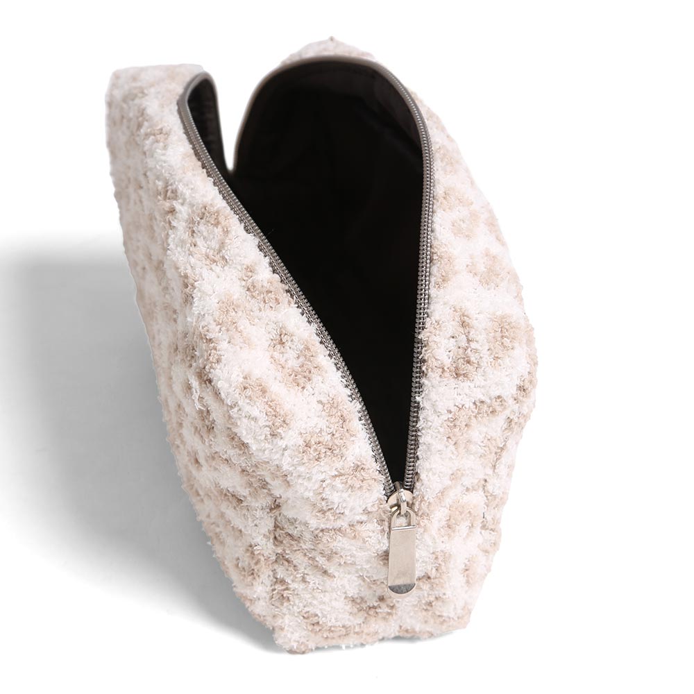 Leopard Travel Pouch Large Beige