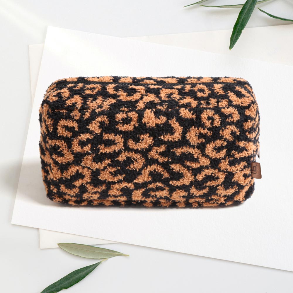 Leopard Travel Pouch Large Black