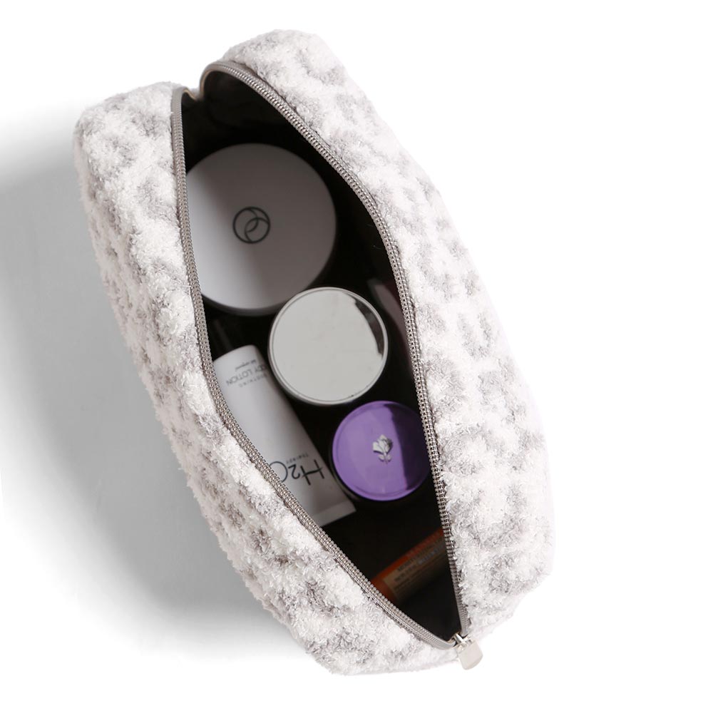 Leopard Travel Pouch Large Gray