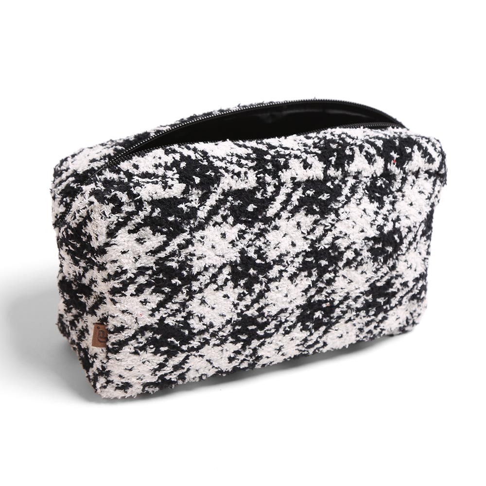 Buffalo Check Travel Pouch Large Blk/WHT