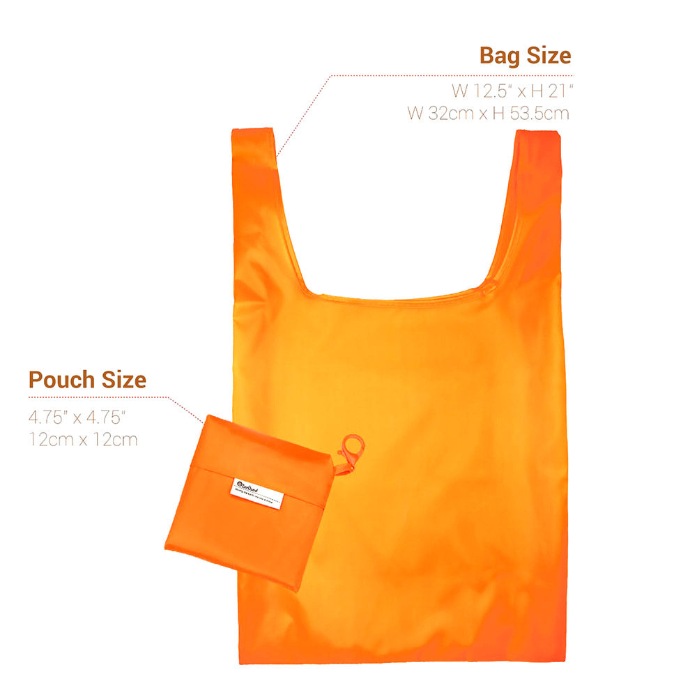 Eco-Reuse 6 Piece Silicone Handle Patterned Tote Shopping Bags Set