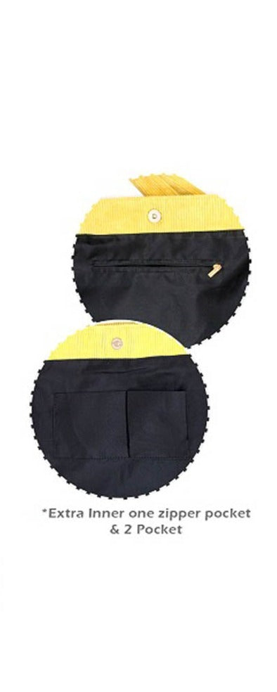 Corduroy Crossbody Shoulder Bag Black
