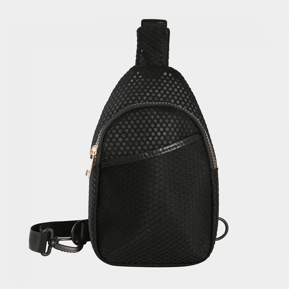 Black solid sling bag Clearance