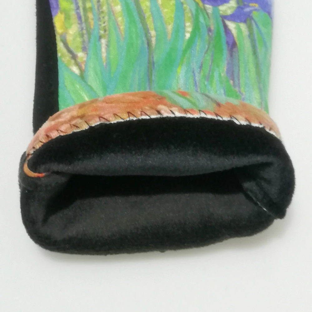 ART SMART TOUCH GLOVES "Van Gogh Art Gloves Irises" PRINT