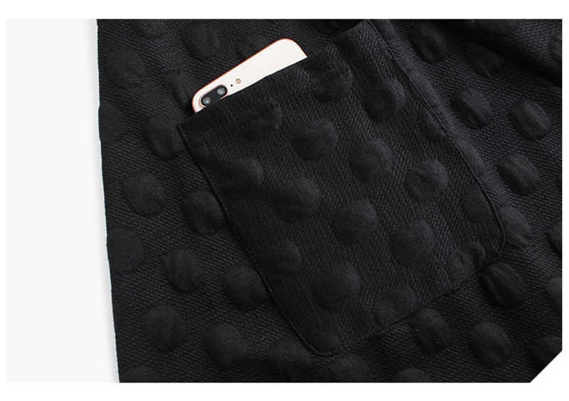 Lantern Wide Leg Pants Ankle Length Pants Dot Textured Pattern