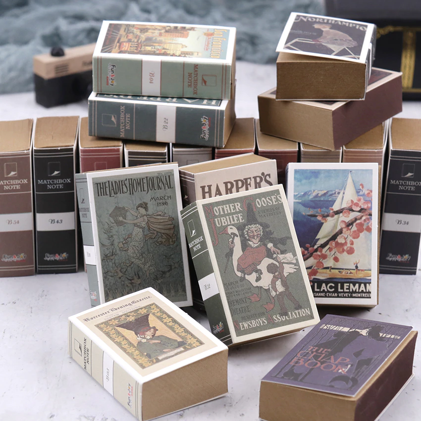 Mini Retro Magazine Cover Matchbox Mini Notebooks
