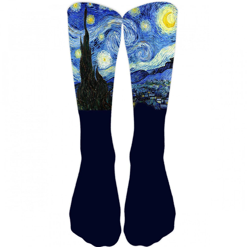 Oil Painting Art Socks Women's Fashion Socks Van Gogh Starry Night