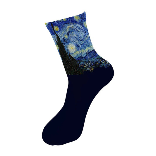 Oil Painting Art Socks Women's Fashion Socks Van Gogh Starry Night