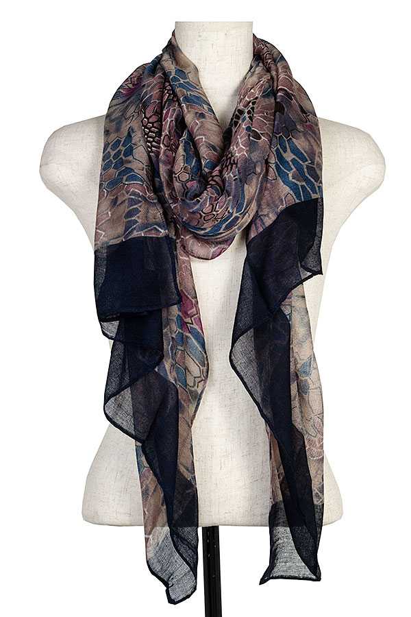 MIX PRINT OBLONG SCARF by Vanilla