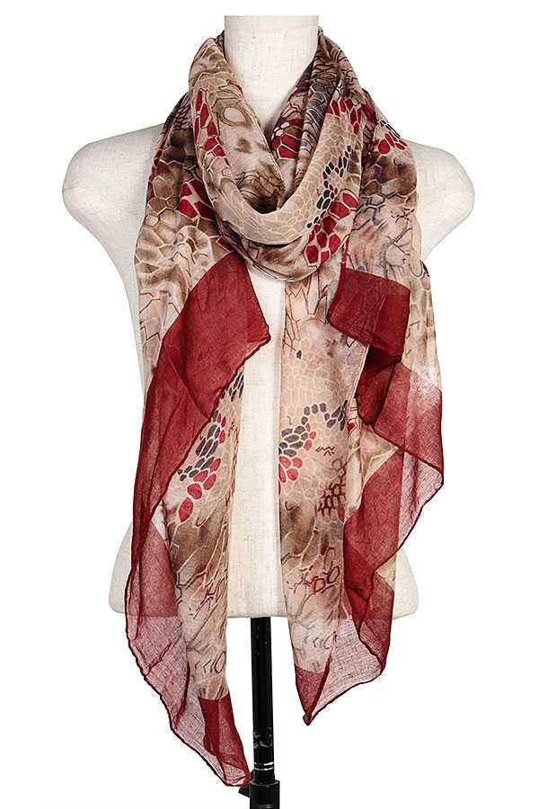 MIX PRINT OBLONG SCARF by Vanilla