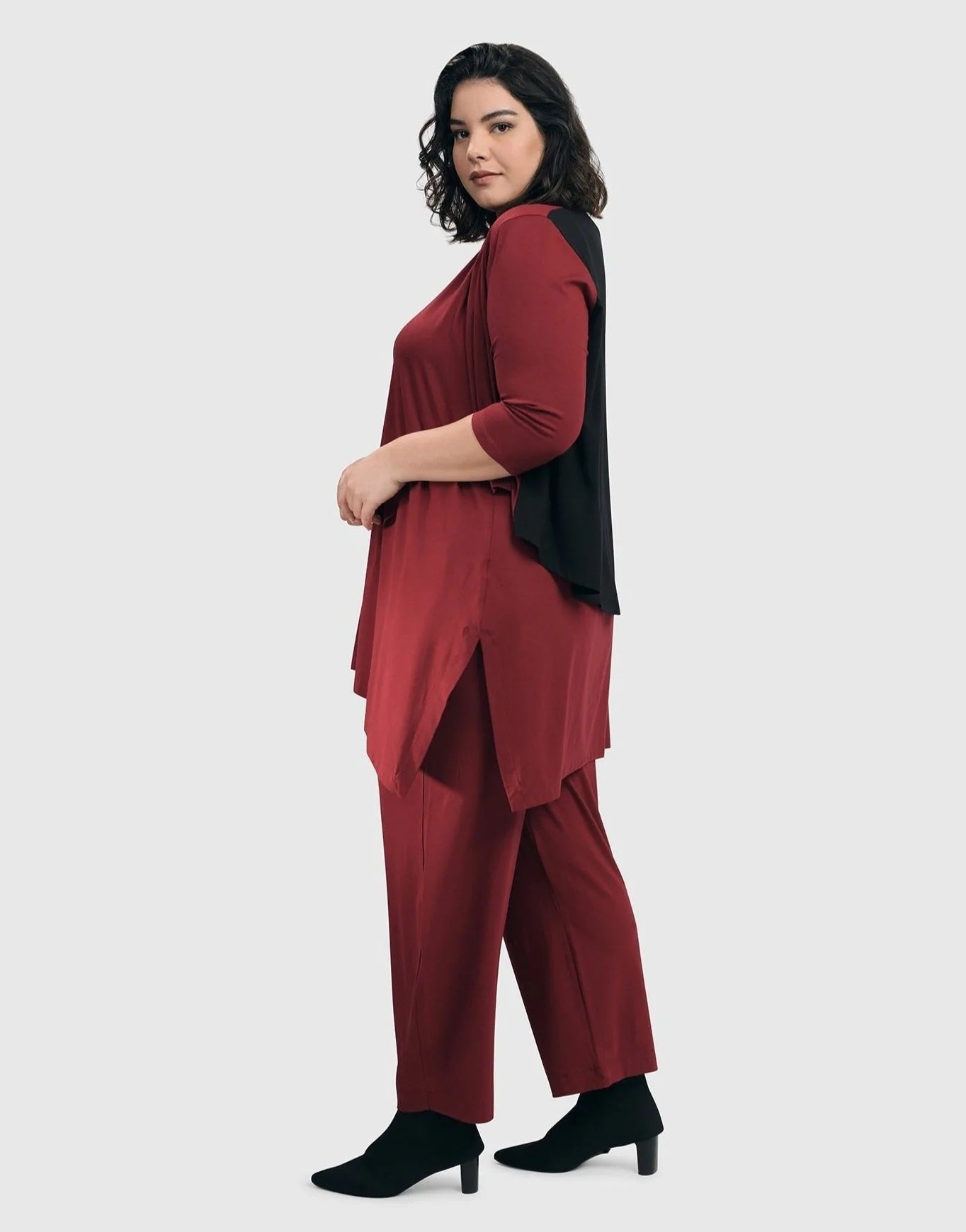 Essential Crop Cardigan Jacket, Plum by Alembika