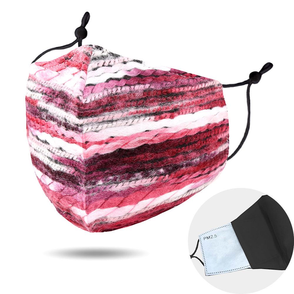 ABSTRACT COTTON FASHION MASK PINK MULTI